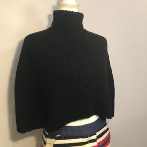 Burberry turtle neck knit sweater poncho